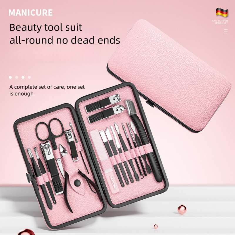 Nail Care Kit Mens - طقم مانيكير وباديكير 18 قطعة، مجموعة