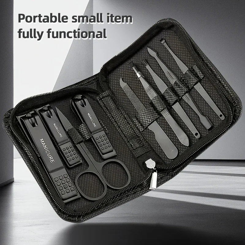 طقم مانيكير من 9 قطع، أدوات ال - مراجعة Nail Care Kit Mens وسعره