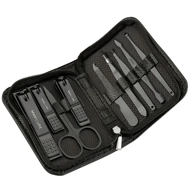 طقم مانيكير من 9 قطع، أدوات ال - مراجعة Nail Care Kit Mens وسعره