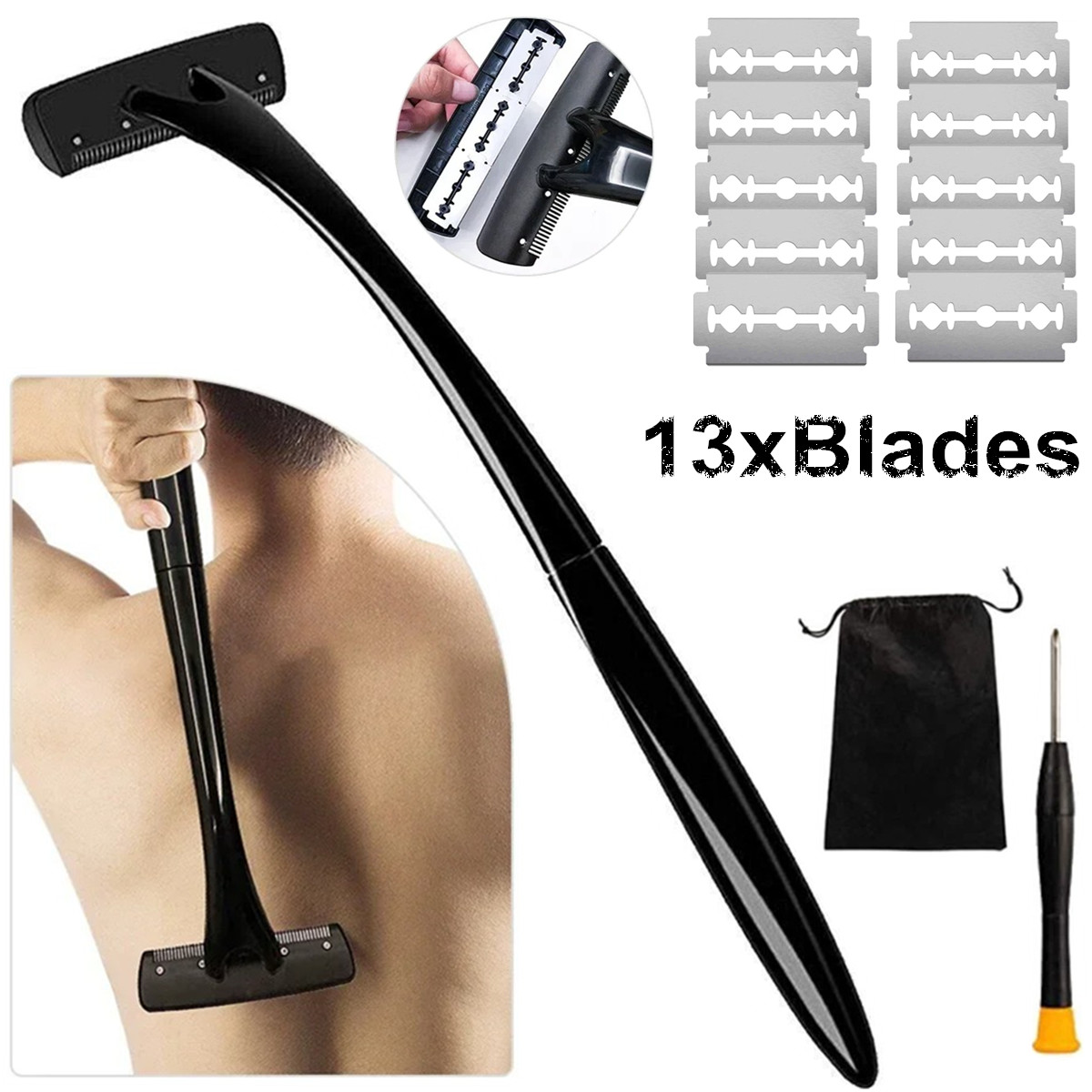 ماكينة حلاقة الظهر ذات المقبض  - مراجعة Men'S Grooming Blade وسعره